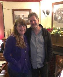 Janie and Gerard at the Brazen Head pub, Ireland